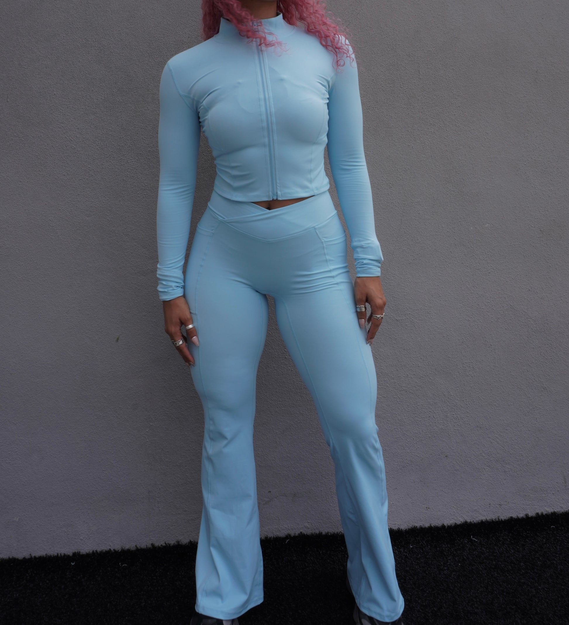 Nia's Collection Flared Leggings - Raw Body